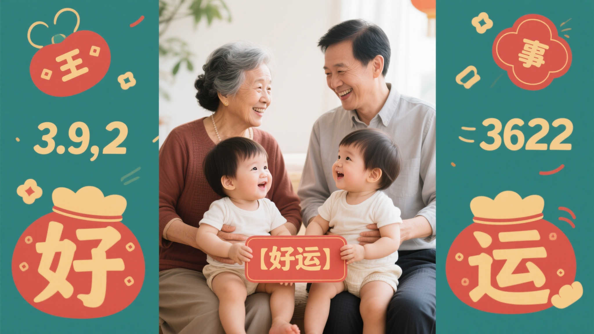 或许，这份来自双胞胎孙儿的“好运”，不仅