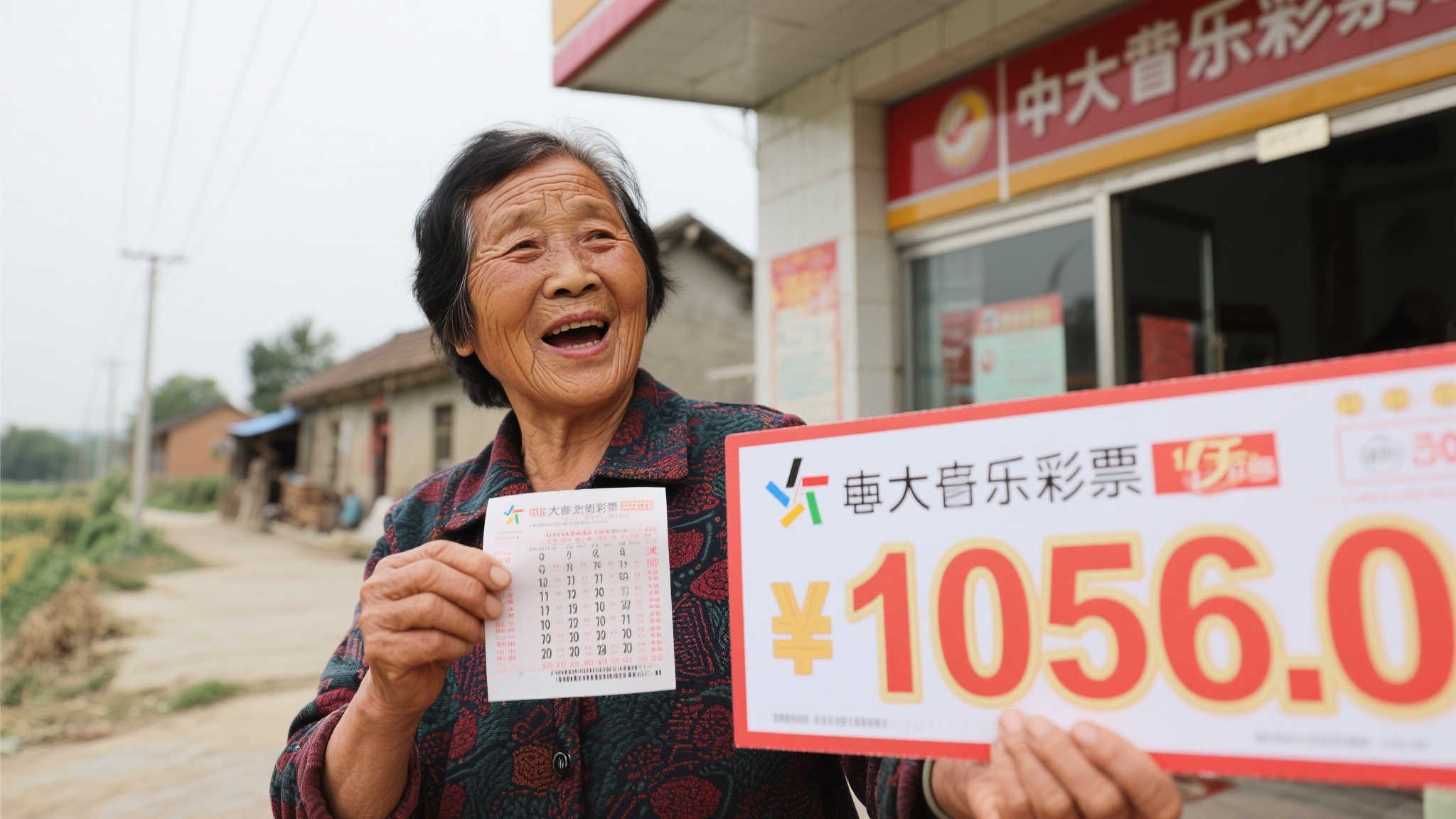 这位60岁的农妇来自一个小村庄，平日里过