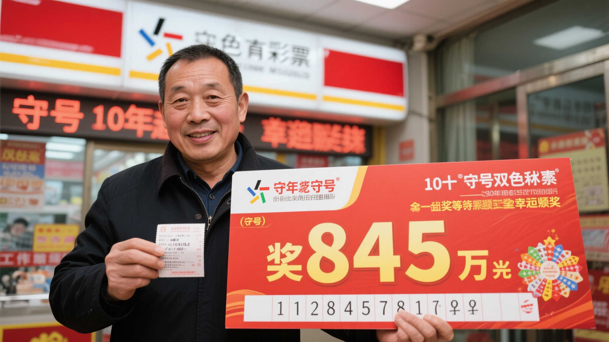 10年守号：一份执着换来大奖
在彩票的