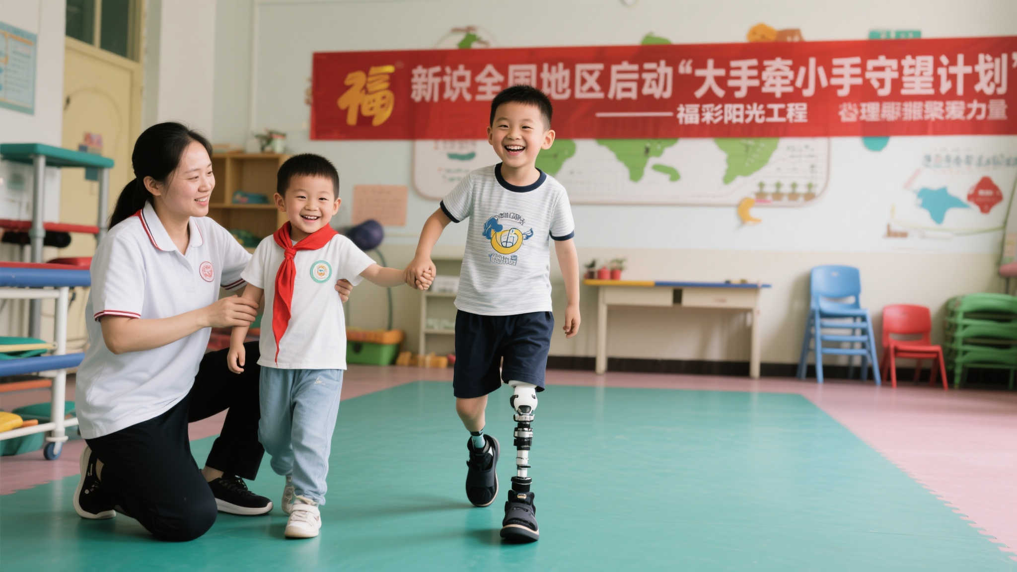 最近，全国范围内启动“大手牵小手守望计划