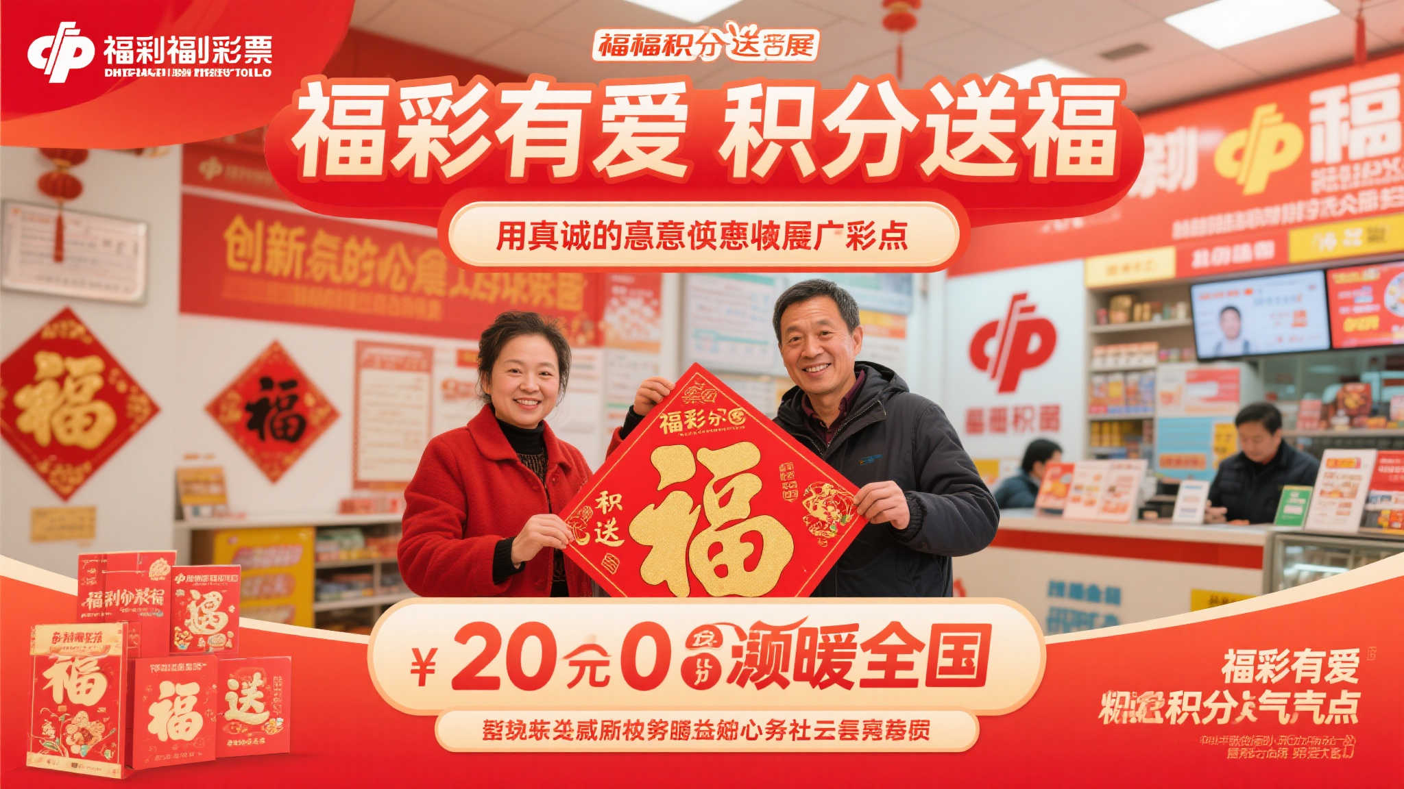 前言：福彩积分送福，情暖全国，用最真诚的