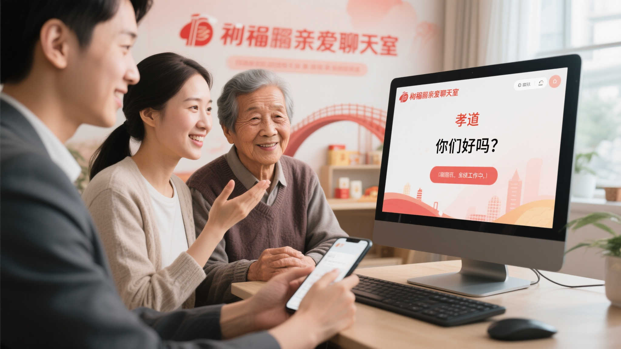 言语是一座桥梁，是子女表达关爱的直接方式