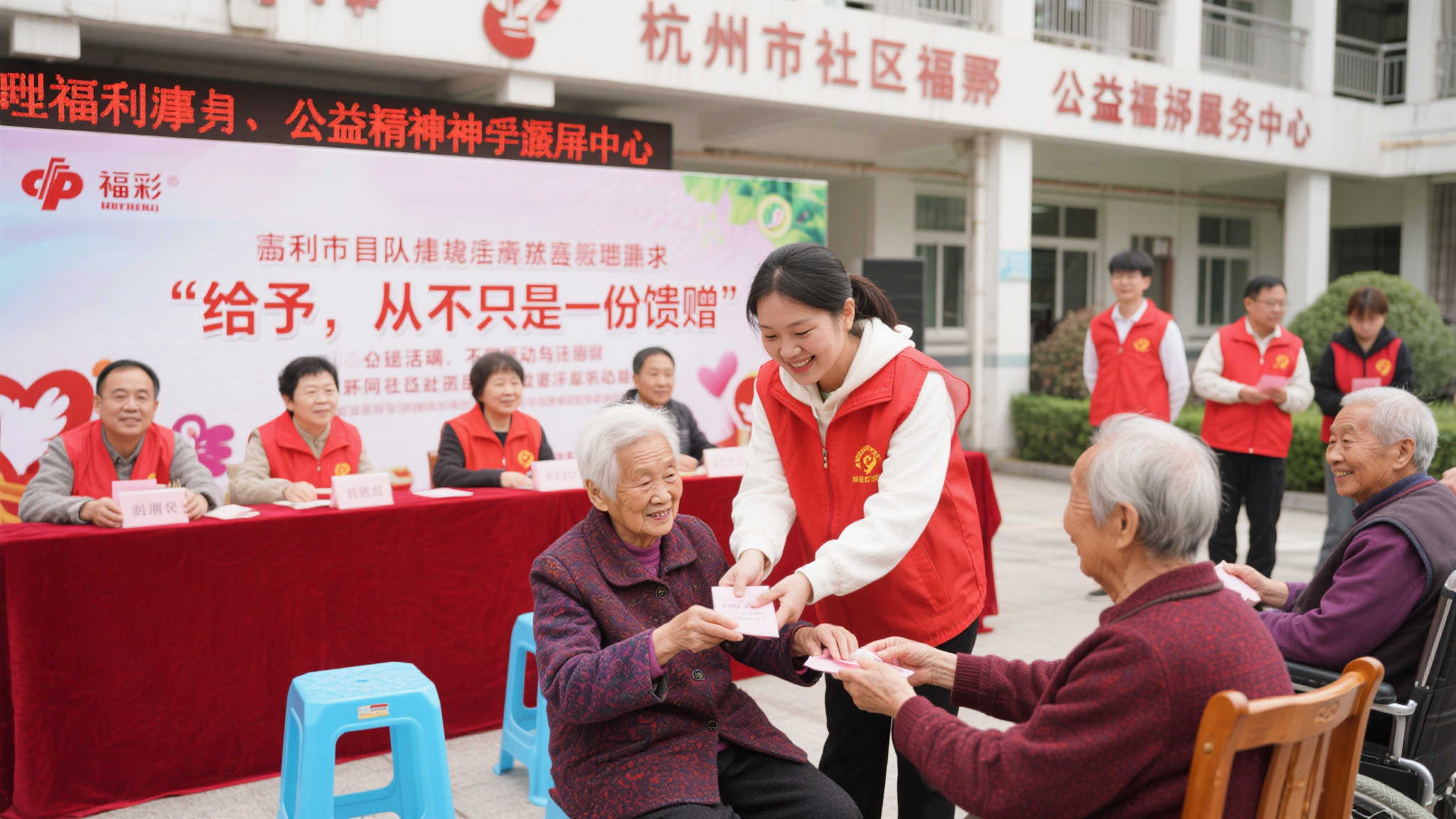 重阳情深福彩暖心——关爱传递杭州市福利中心 正如“福彩”这一名字所象征的一样,本次活