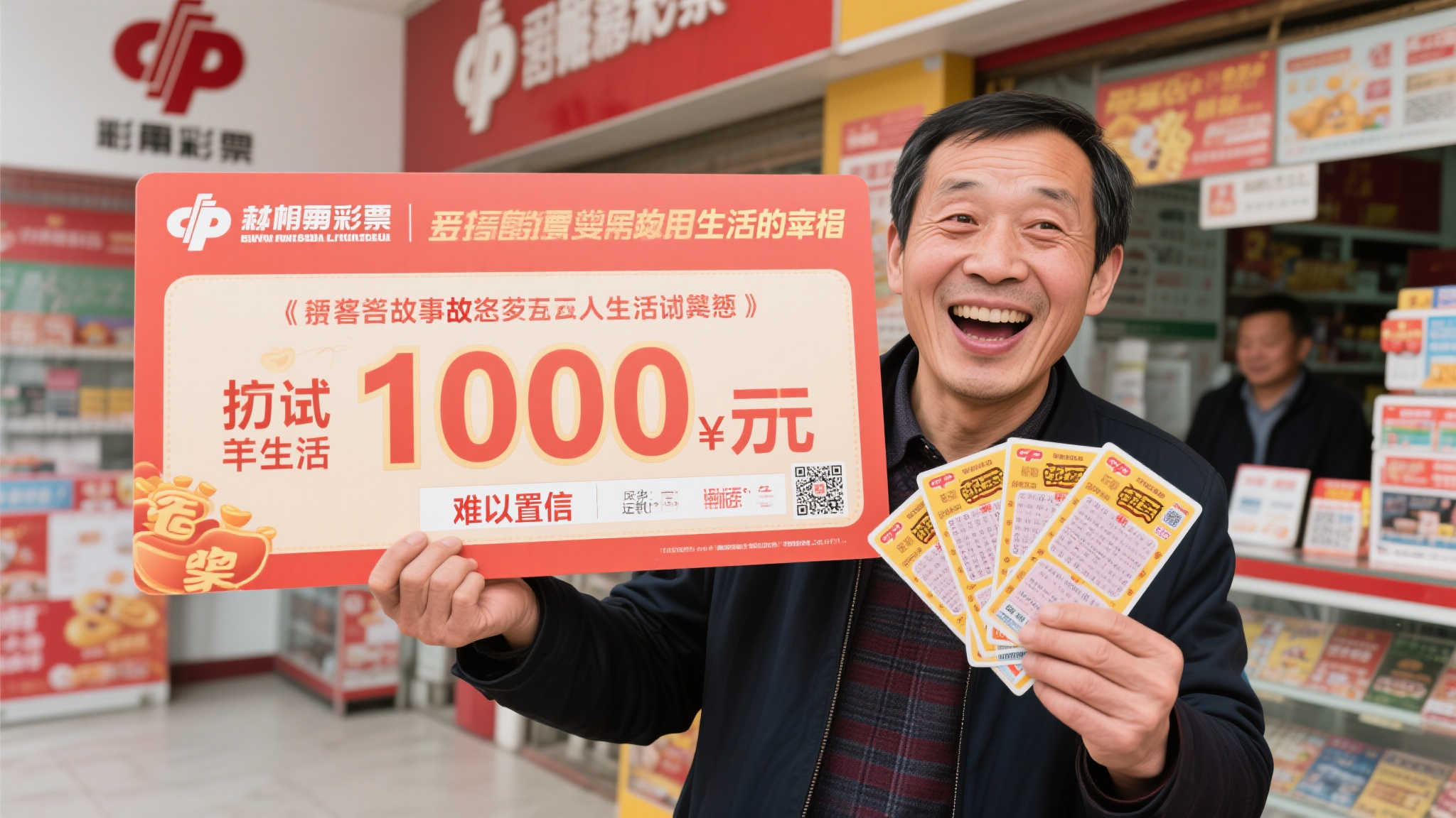 彩民喜中福彩百万大奖 难掩激动与家人分享喜讯