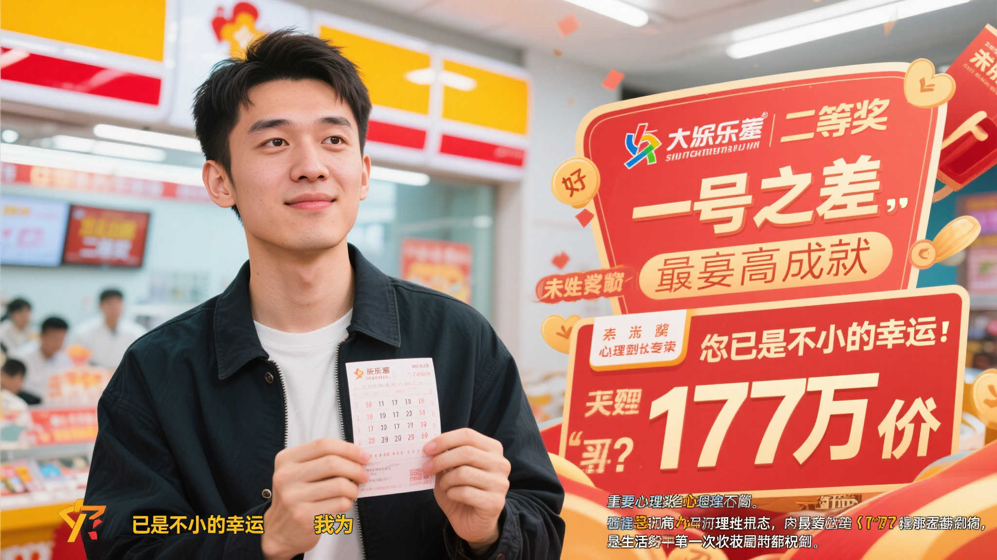 小哥喜中大乐透二等奖177万 仅差一号与千万大奖擦肩 如何面对错失大奖的心态调整
对于许多人
