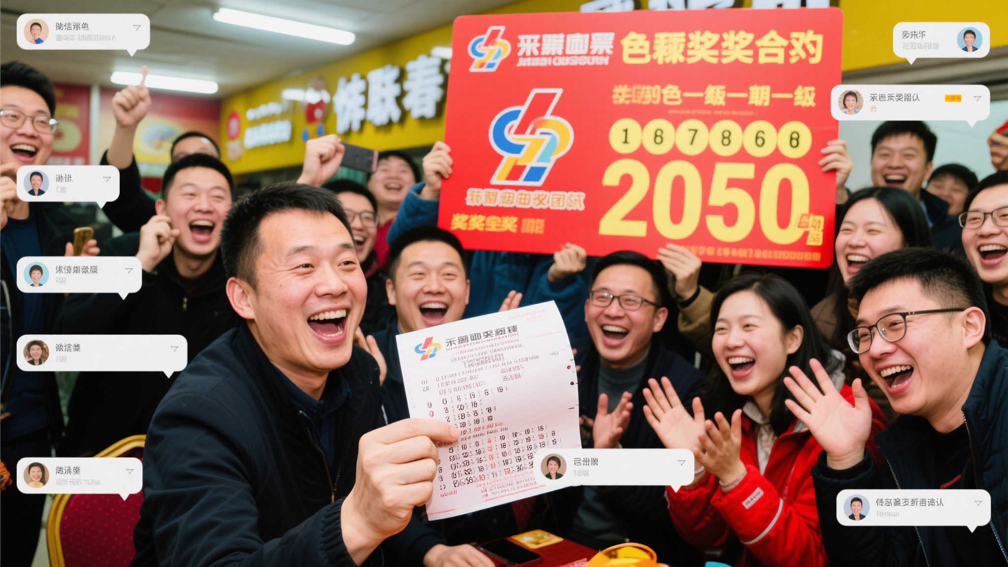 当得知中奖的消息时，整个合买团都沸腾了！